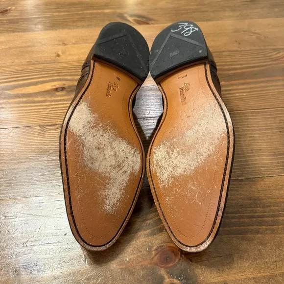 Allen Edmonds SAPIENZA Dress Wingtip Brogue Loafers Black Mens 12 Slip On