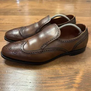 Allen Edmonds SAPIENZA Dress Wingtip Brogue Loafers Black Mens 12 Slip On