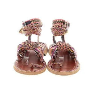 Amambaih LORENA Flat Sandals  Hand Crafted in Spain Size 37 US 7