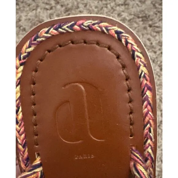 Amambaih LORENA Flat Sandals  Hand Crafted in Spain Size 37 US 7