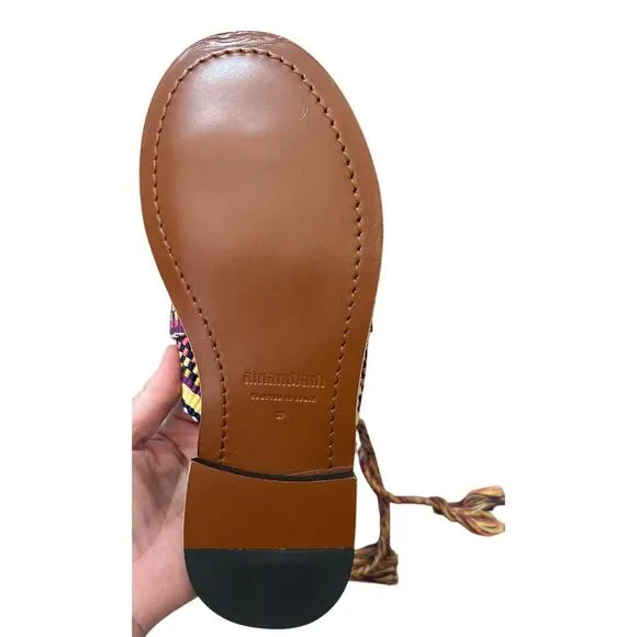 Amambaih LORENA Flat Sandals  Hand Crafted in Spain Size 37 US 7