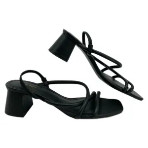 &amp; Other Stories Black Strappy Block Heel Sandals | Size 38EU