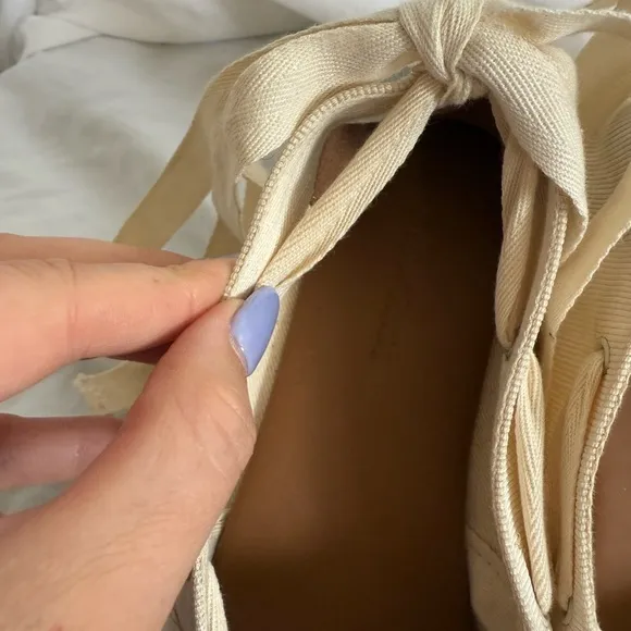 &amp; Other Stories Lace Up Fabric Espadrilles Sz 36 / 5.5