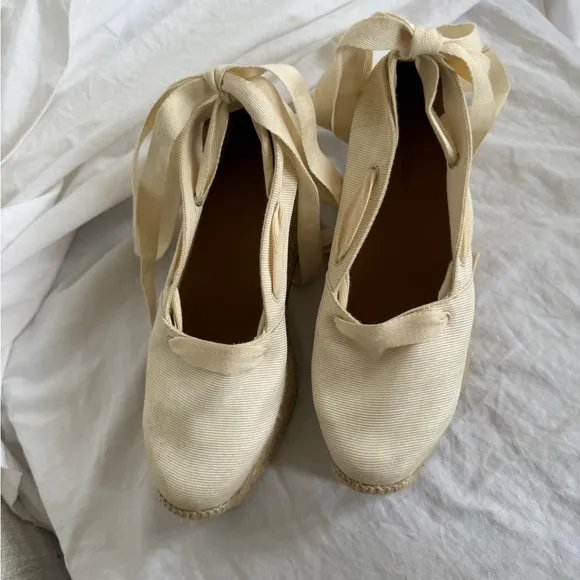 &amp; Other Stories Lace Up Fabric Espadrilles Sz 36 / 5.5