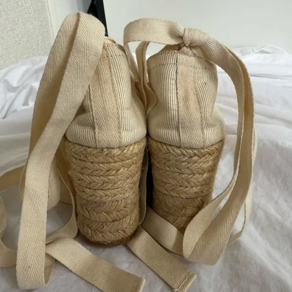 &amp; Other Stories Lace Up Fabric Espadrilles Sz 36 / 5.5