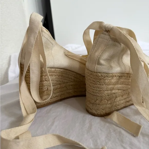 &amp; Other Stories Lace Up Fabric Espadrilles Sz 36 / 5.5