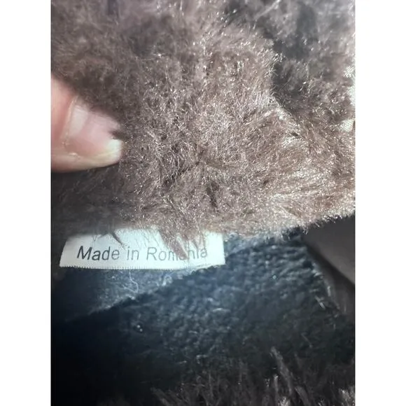&quot;PAJAR&quot; Vintage Brown Fur Boots Tan Spike Bottoms Snow Boots SZ 7.5 Insulated