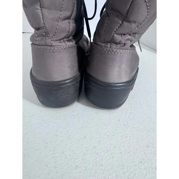 &quot;PAJAR&quot; Vintage Brown Fur Boots Tan Spike Bottoms Snow Boots SZ 7.5 Insulated