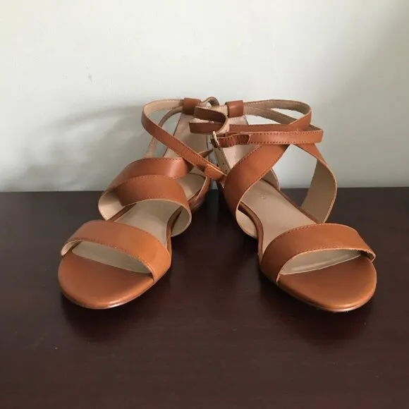 Ann Taylor | Mariel Leather Wrap Flat Sandals