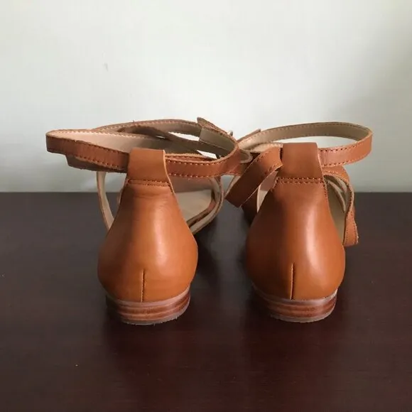 Ann Taylor | Mariel Leather Wrap Flat Sandals