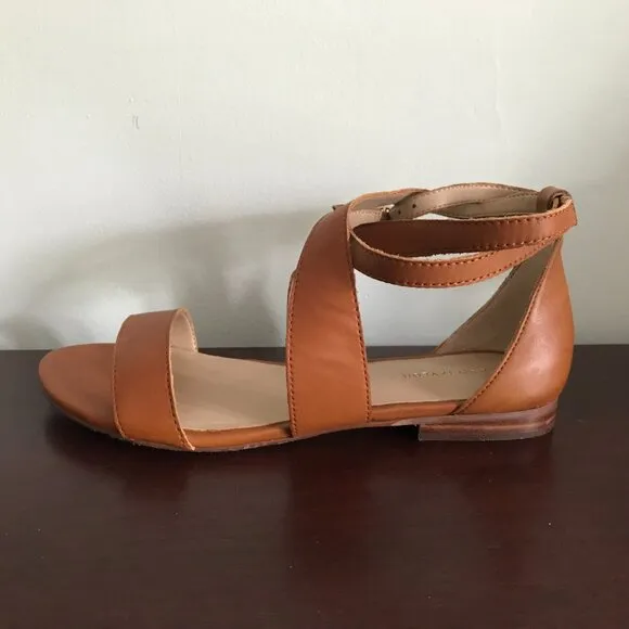 Ann Taylor | Mariel Leather Wrap Flat Sandals