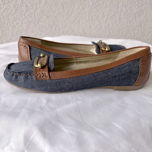 Anne Klein Aknoris Denim Loafers Size 8.5M - Used