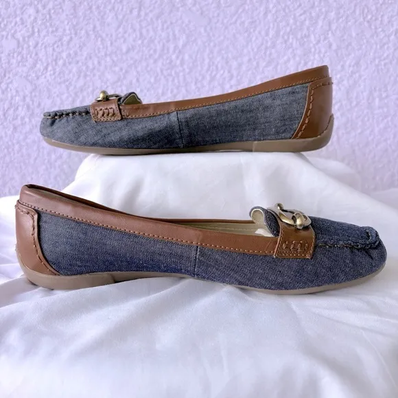 Anne Klein Aknoris Denim Loafers Size 8.5M - Used