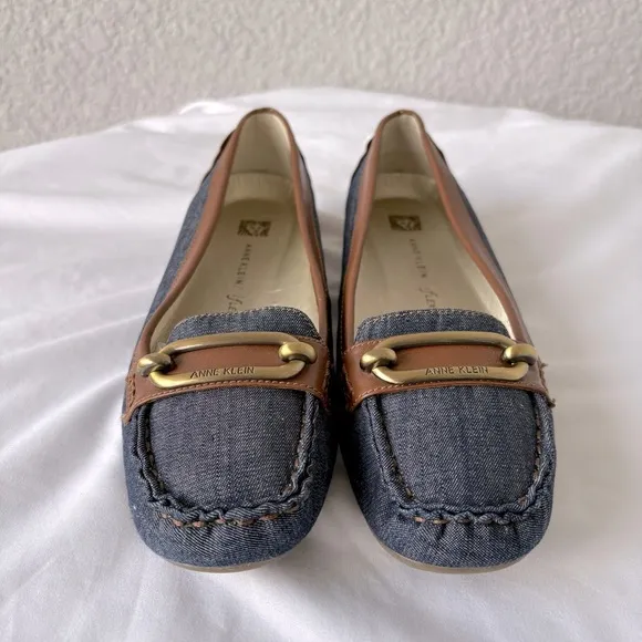 Anne Klein Aknoris Denim Loafers Size 8.5M - Used