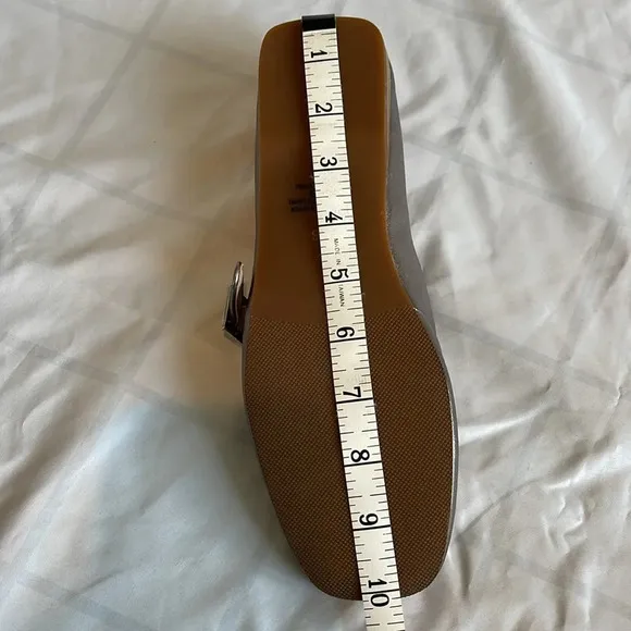 Anthropologie Silent D Mary Jane Ballet Flats Metallic Size 38