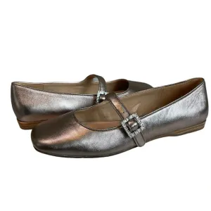 Anthropologie Silent D Mary Jane Ballet Flats Metallic Size 38