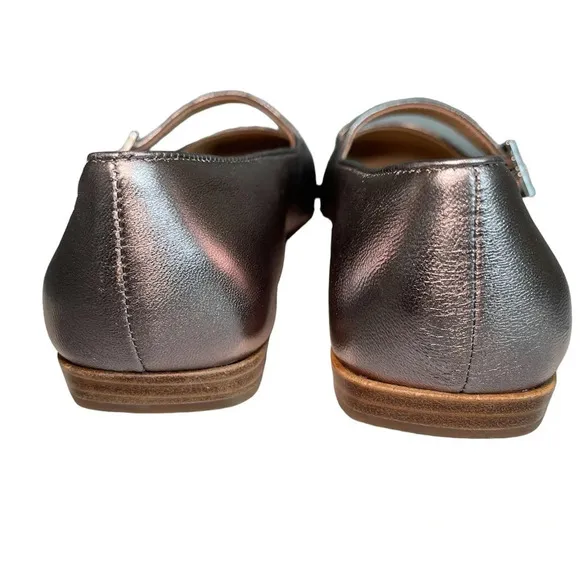 Anthropologie Silent D Mary Jane Ballet Flats Metallic Size 38