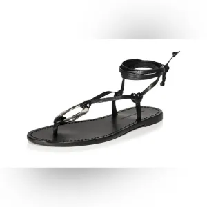 AQUA x Liat Baruch Women's Ilria Ankle Tie Strappy Thong Sandals, Size 7.5