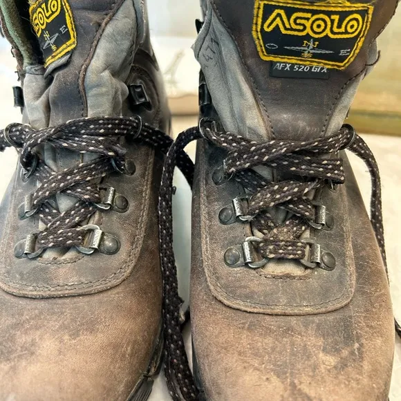 Asolo Gore-Tex Boots - Dark Brown Leather, Olive Insulated Liner, Sz 8.5