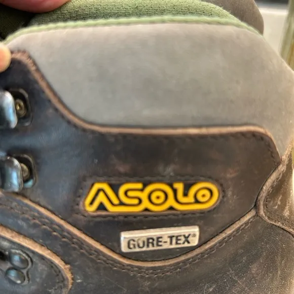 Asolo Gore-Tex Boots - Dark Brown Leather, Olive Insulated Liner, Sz 8.5