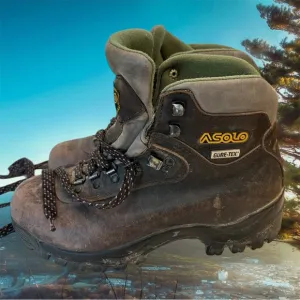 Asolo Gore-Tex Boots - Dark Brown Leather, Olive Insulated Liner, Sz 8.5