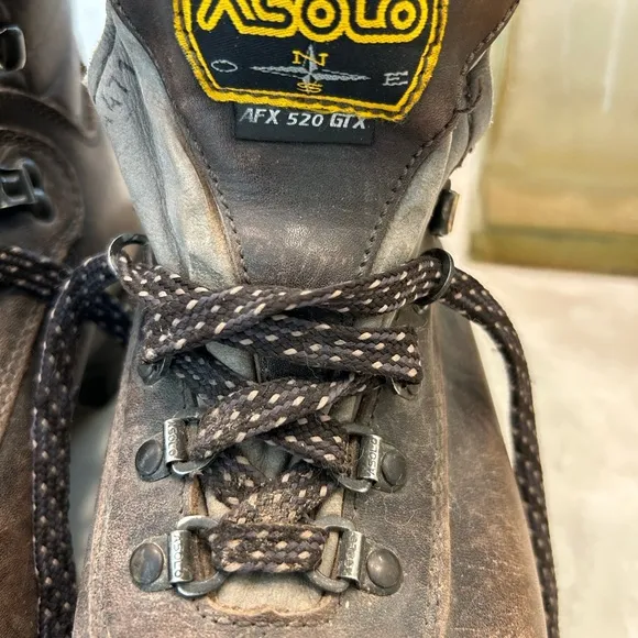 Asolo Gore-Tex Boots - Dark Brown Leather, Olive Insulated Liner, Sz 8.5