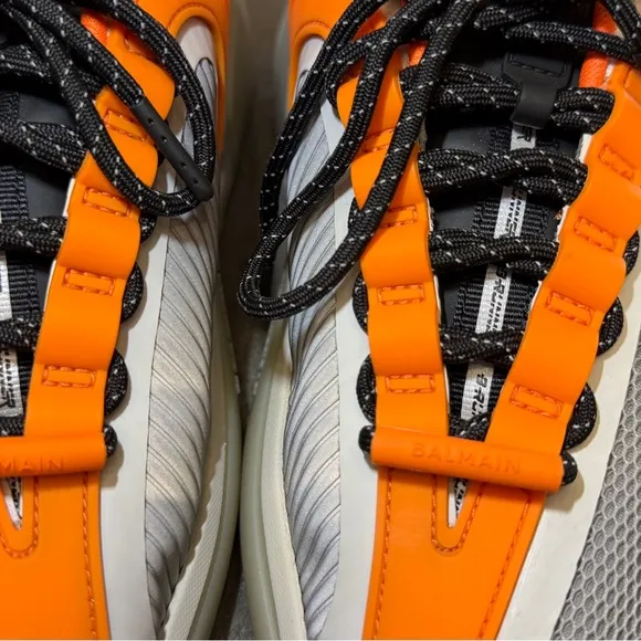 Authentic Balmain Men's B Runner Asymmetric Chunky Sneakers.