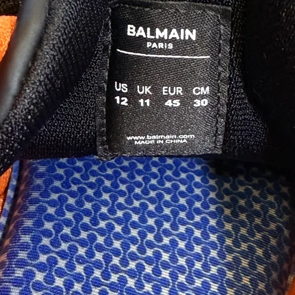 Authentic Balmain Men's B Runner Asymmetric Chunky Sneakers.