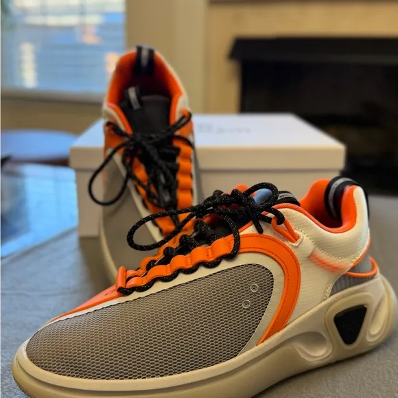 Authentic Balmain Men's B Runner Asymmetric Chunky Sneakers.