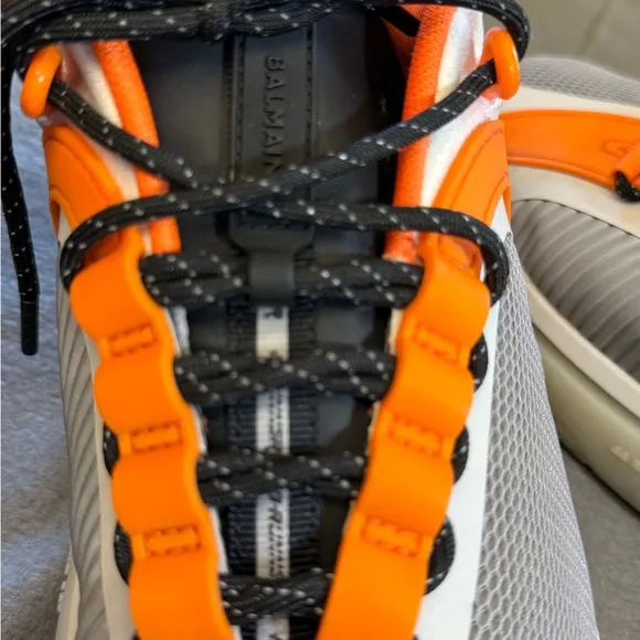 Authentic Balmain Men's B Runner Asymmetric Chunky Sneakers.