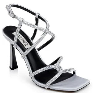 Badgley Mischka Women's Brooke Strappy Bejeweled Stiletto Sandals Heels Size 9.5