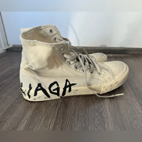 Balenciaga Paris High Top Graffiti Sneakers