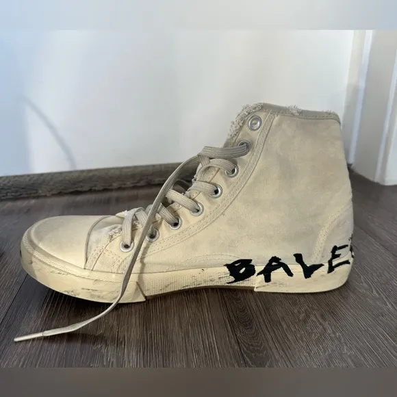 Balenciaga Paris High Top Graffiti Sneakers
