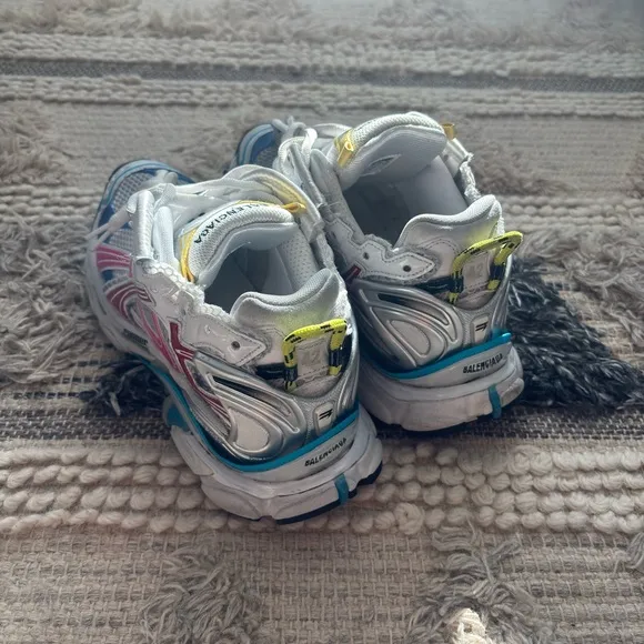 Balenciaga White and Gray Sneakers Athletic Design