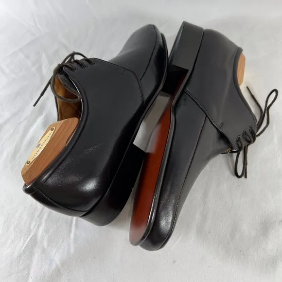 BALLY Brenzo Brown Leather Lace Up Dress Shoes Made in Switzerland Marked as 7US