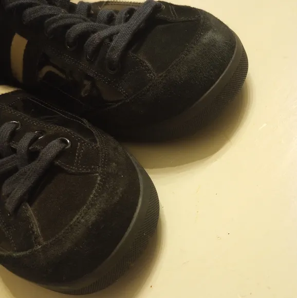 Bally men's vintage high top suede and leather luxury sneakers
