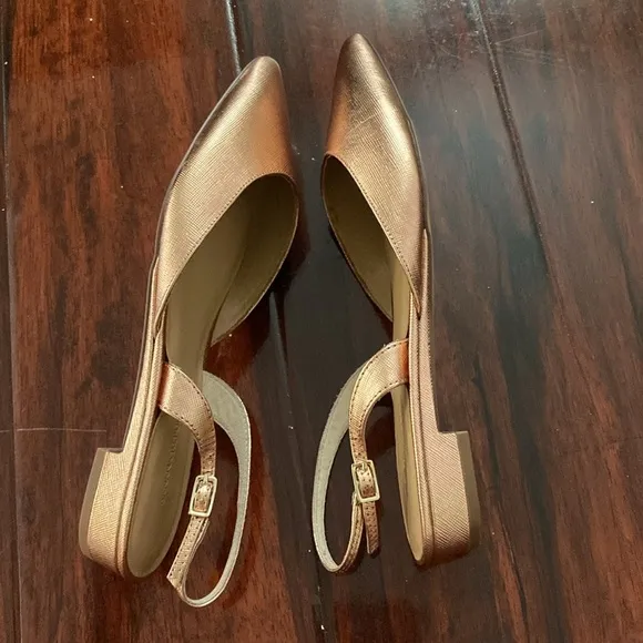 Banana Republic Metallic Rose Gold Slingback Sz 7.5 M