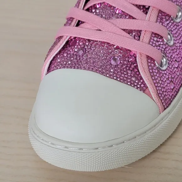 Band Of The Free  Bonnie Pink Rhinestone High Top Sneakers Size 7
