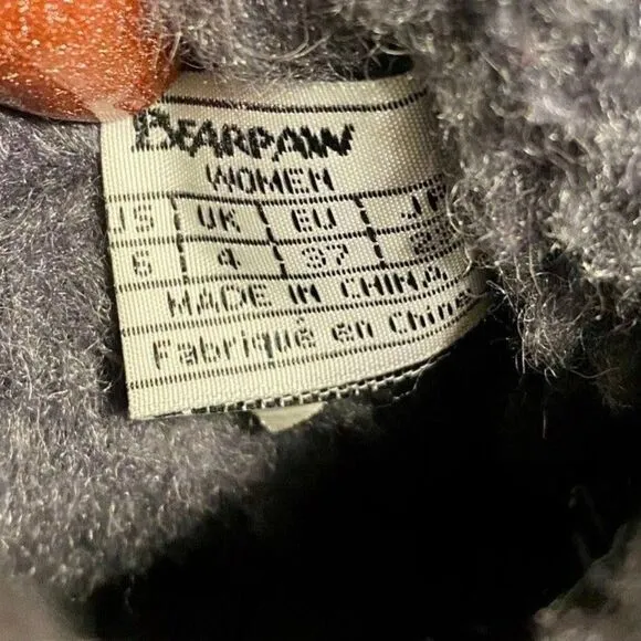 BearPaw Gray Lace Up Suede Winter Snow Boots 6