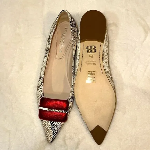 Beautiisoles Python pointed tip Ava flats 8.5