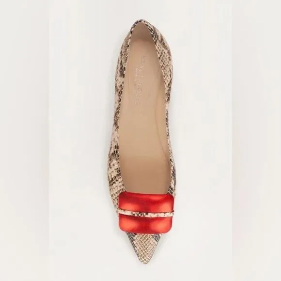 Beautiisoles Python pointed tip Ava flats 8.5