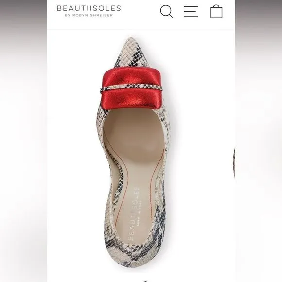 Beautiisoles Python pointed tip Ava flats 8.5