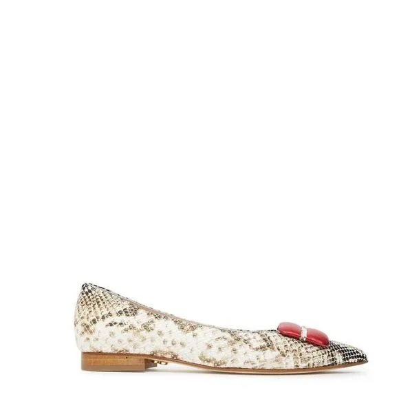 Beautiisoles Python pointed tip Ava flats 8.5