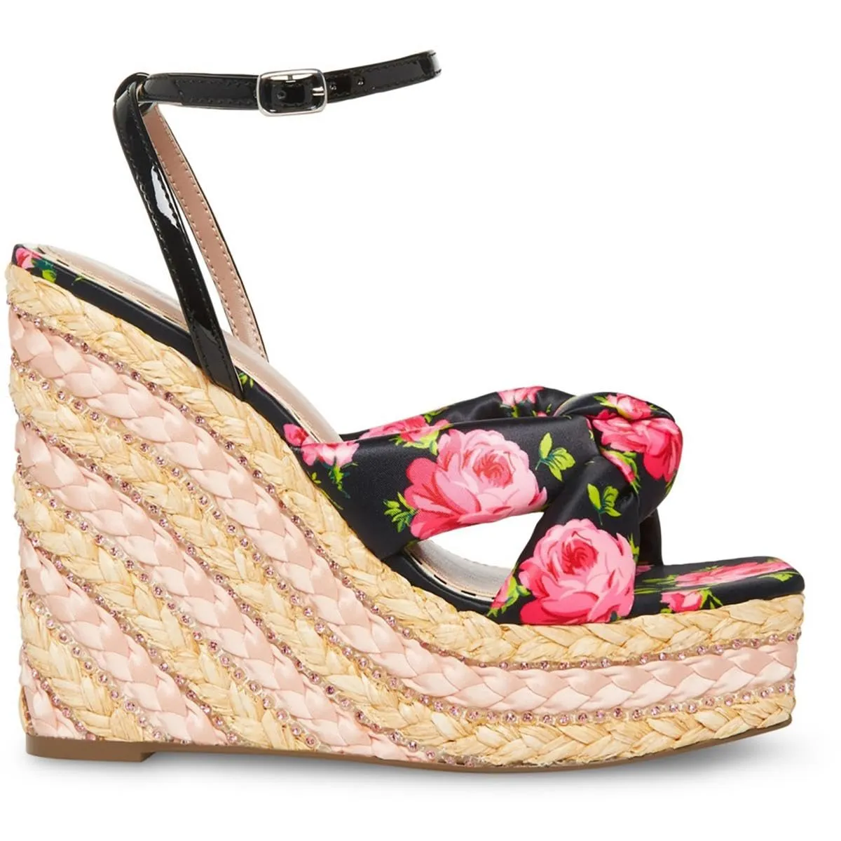 Betsey Johnson Womens Pansie Platform Espadrilles Black 5 Medium (B,M)