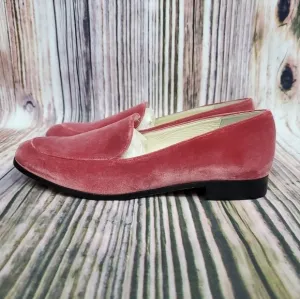 Bettye Muller Pink Regency Velvet Classic Loafers