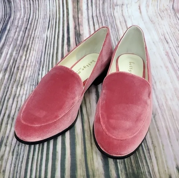 Bettye Muller Pink Regency Velvet Classic Loafers