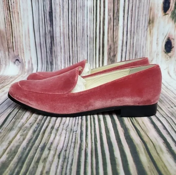 Bettye Muller Pink Regency Velvet Classic Loafers