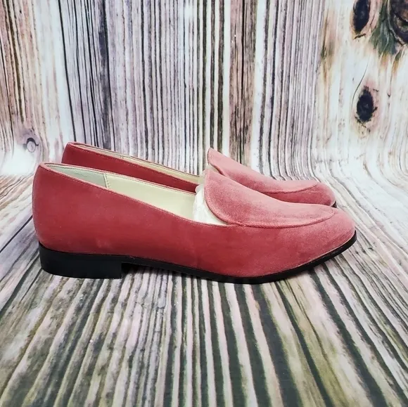 Bettye Muller Pink Regency Velvet Classic Loafers
