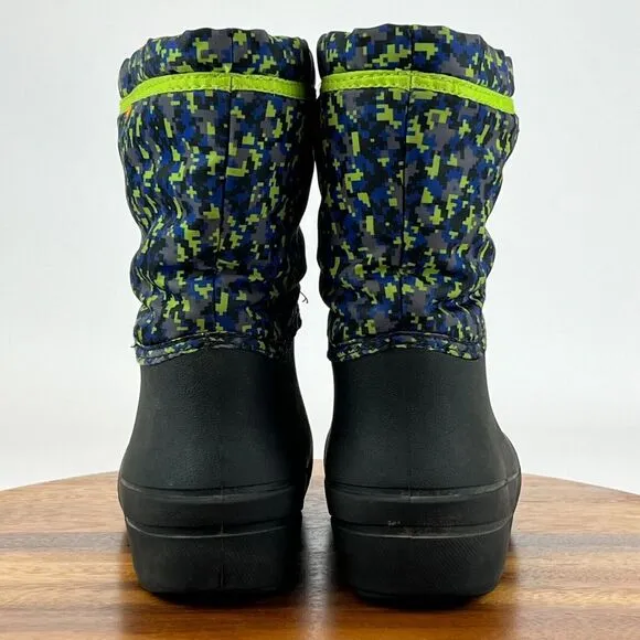 Big Kids Bogs Snow Shell Camo Waterproof Winter Snow Insulated Boots Size 6‎ Y