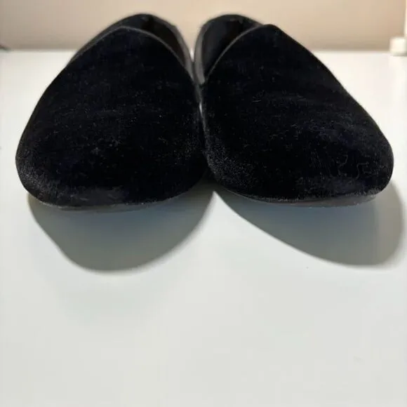 Birdies Heron Flat Black Velvet Flats Shoes Womens 7.5 Venetian Comfort Dressy